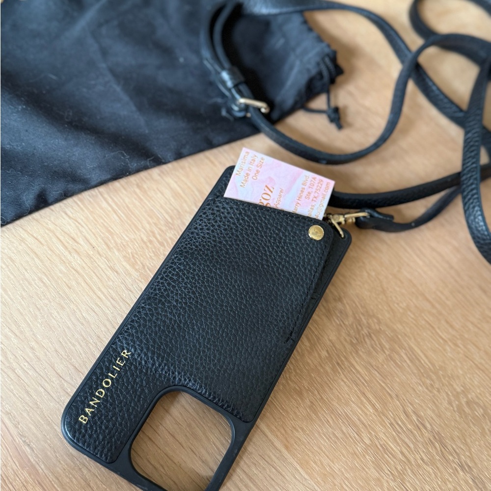 Bandolier Black Phone Case with Gold Details